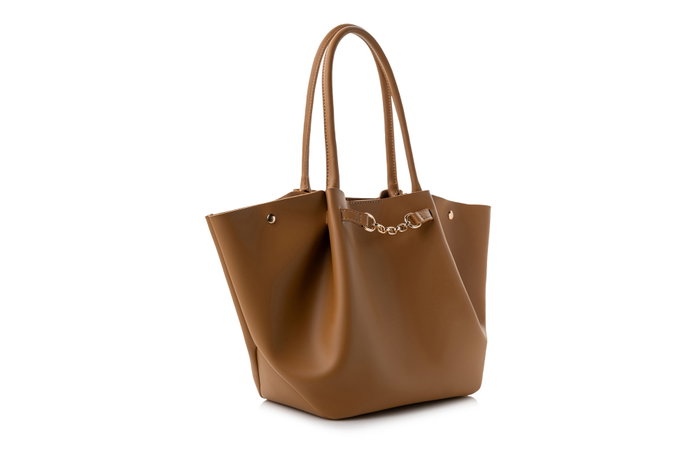 Lucky Bees 1249 Bolso Tote Mostaza Piel de Polivinilo 28x10x17 cm